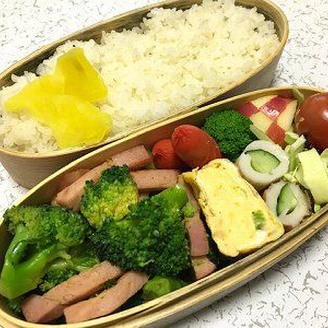 ベーコンとブロッコリー炒め弁当