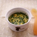 レシピブログ連載☆離乳食レシピ☆「小松菜とかぼちゃの茶碗蒸し」更新のお知らせ♪