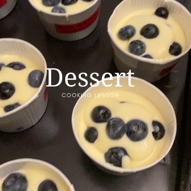 プライベートレッスンでご依頼いただきました「ブルーベリーチーズケーキ」