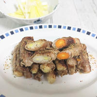 【雪うるいと長人参の肉巻き・KAORUスパイス味】ビールに合う1品です!