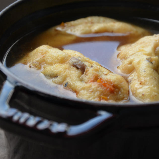 ストウブで「ひろうす炊いたん」とか「鶏天」とか