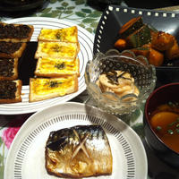 厚揚げ焼き＜ｶﾚｰﾏﾖ&大葉ｷﾑﾁ＞の献立