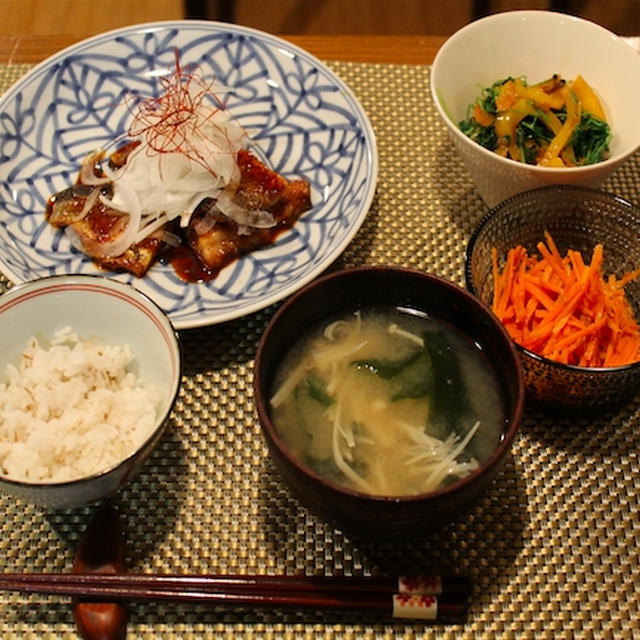 サンマの蒲焼き　中華風