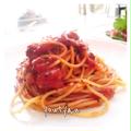 定番 トマトとバジルのスパゲティ