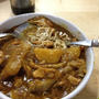 お豆腐麺カレーで晩酌