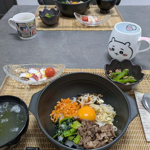 ビビンパ風丼の献立。義母の家から発掘したものの続き。