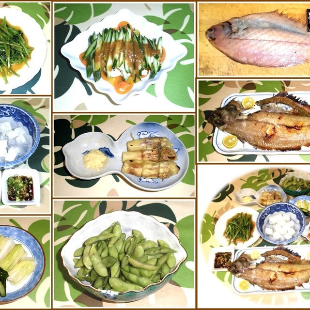 夏日に夏仕様で晩ご飯