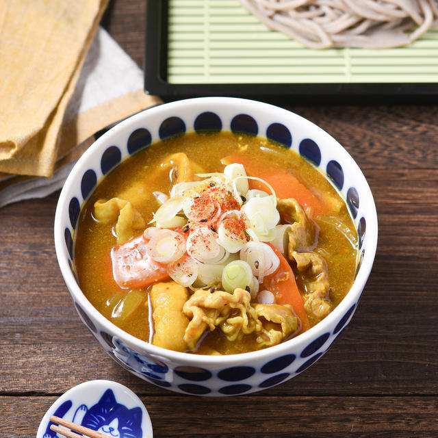 ３月１７日　カレーせいろ蕎麦で晩ごはん