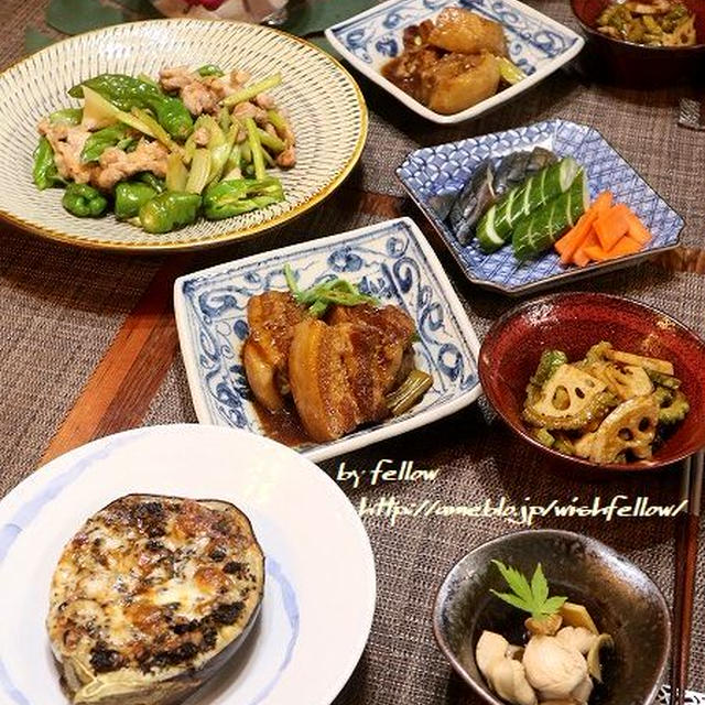 ◆2日目の豚の角煮と秋サケの白子でおうちごはん♪～ゆるやか糖質制限中♪