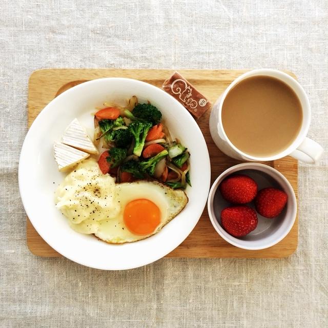 12月25日の朝ごはん。調理時間6分