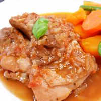 鶏モモ肉のバルサミコトマト煮込み