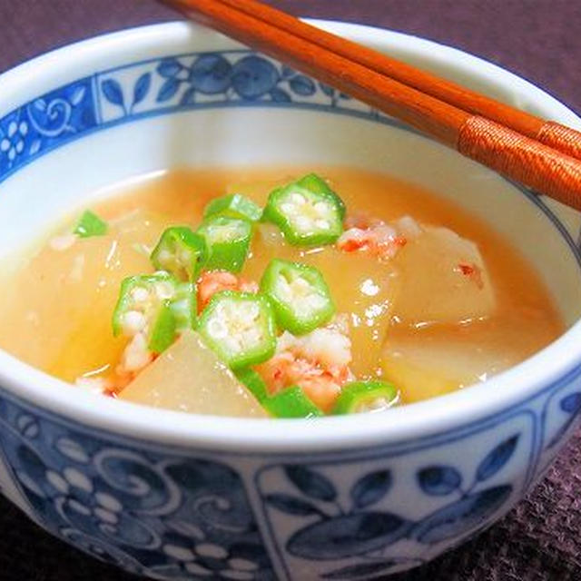 冬瓜の海老そぼろあん　　生姜をきかせて♪　　　　母のサ高住のこと