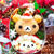 コリラのクリスマスケーキを持ったリラックマサンタ【キャラ弁】