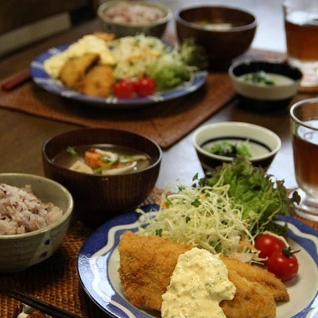 あじフライ、タルタルソース。