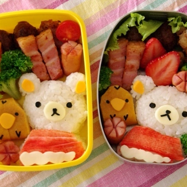 コリラックマとキイロイトリのお弁当