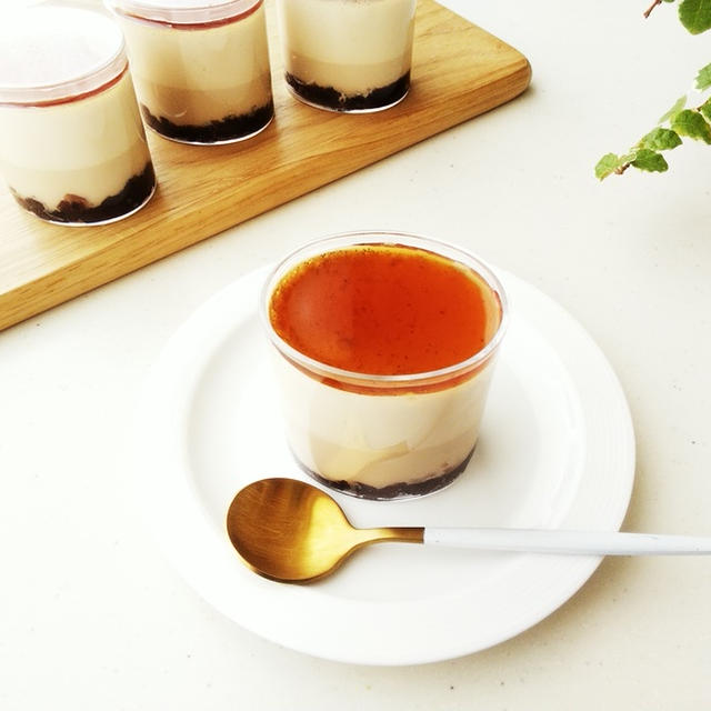 紅茶とあんこのカップデザート