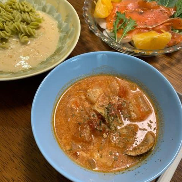 トマトと豆乳の野菜スープ