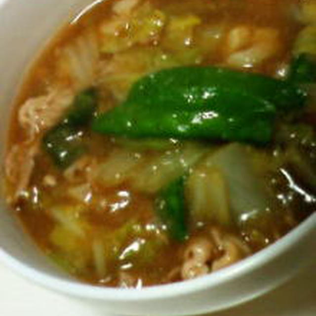 白菜と豚肉の中華炒め