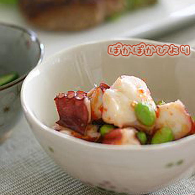 茹でタコと枝豆のスイートチリソース和え By 小春さん レシピブログ 料理ブログのレシピ満載