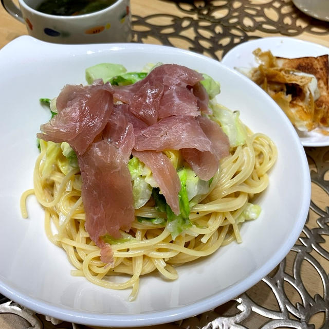 生ハムとクリームチーズのパスタもスケジュール