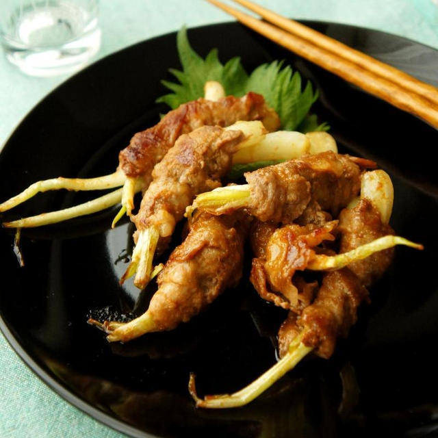 ★らっきょうの豚肉巻き照り焼きマヨネーズ【マヨ1鹿児島代表料理】
