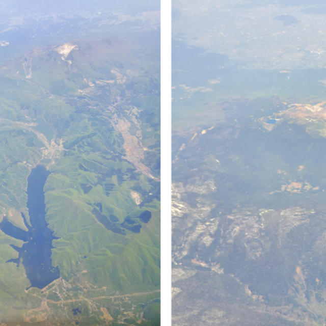 檜原湖と磐梯山