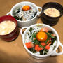 漬け卵で！しらすとサーモンの丼＊キッズケータイ、復活。