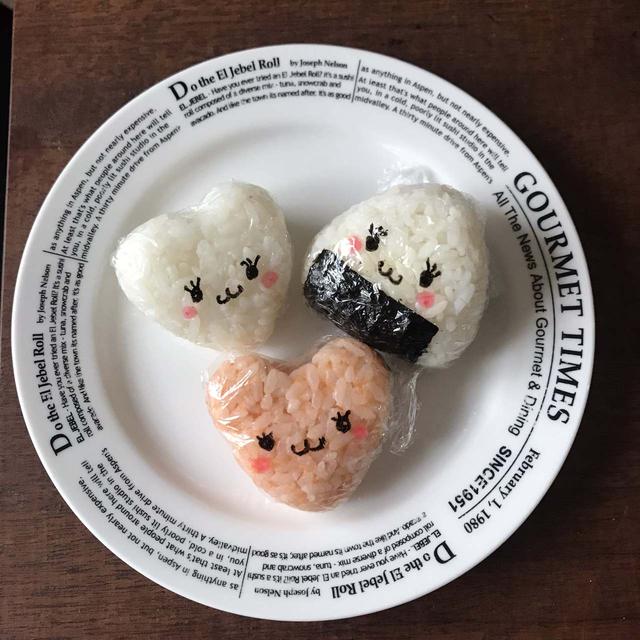 【お子さまランチ②】簡単ハートおにぎりとレシピッピおむすび