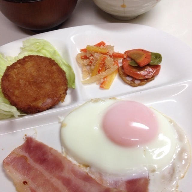 高校生男子の朝ご飯