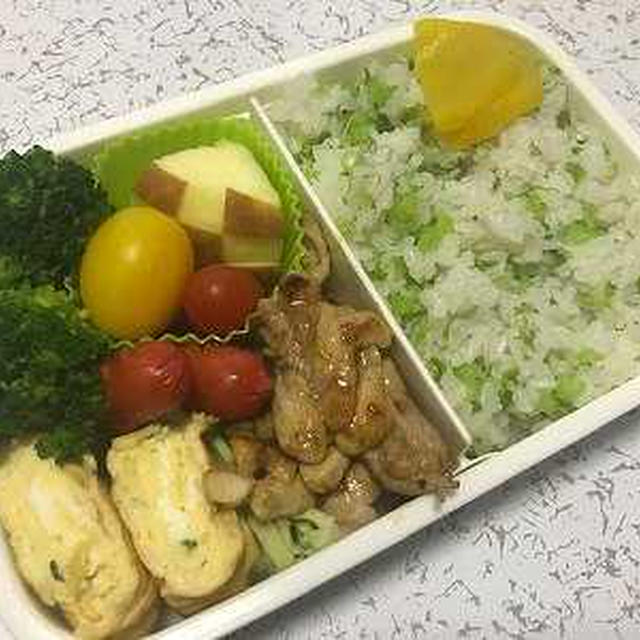 鶏せせりの塩麴焼き弁当。紅まどんな