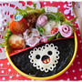 ＊遅刻でごめんね；きよっぺちゃんハピバ☆くり抜きミッキー弁当★キャラ弁＊