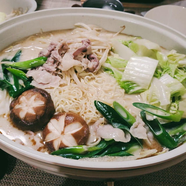 ラーメンをお鍋にしてみた晩ごはん