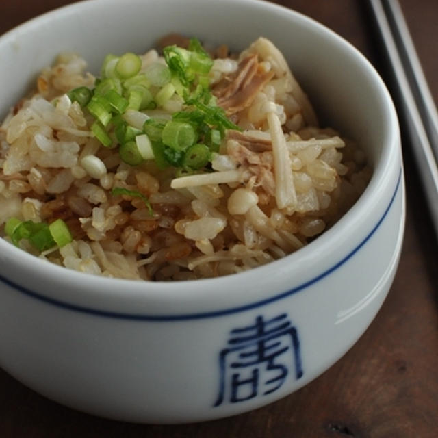 エノキとツナの塩麹ごはん