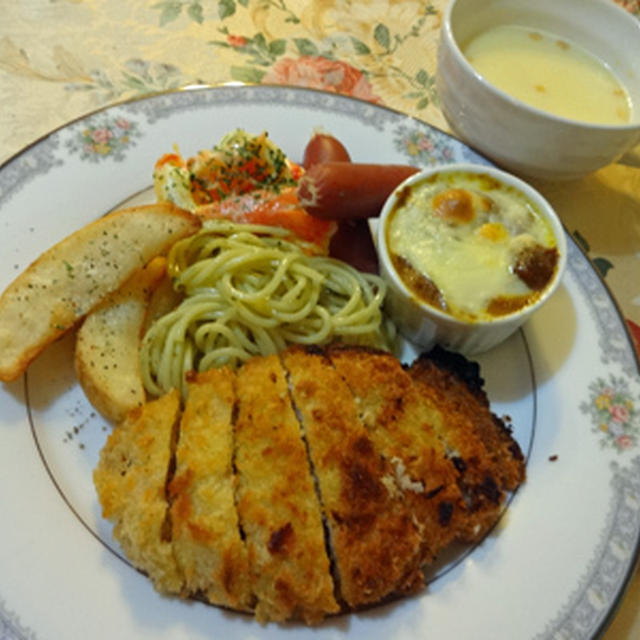 豚のミルフィーユカツ　チーズカレーソース