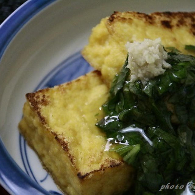 青紫蘇あんかけ　厚揚げステーキ