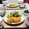 【献立】晩ごはん/鶏胸肉のやわらかチキンカツ