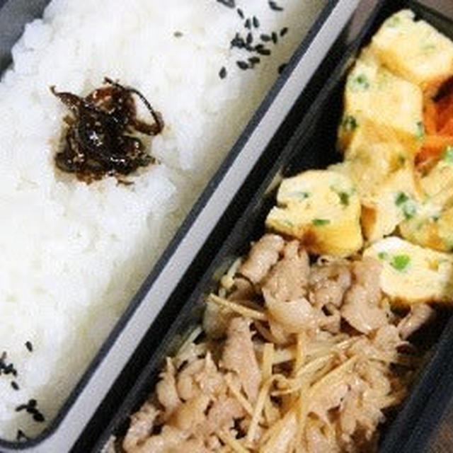 12月17日　　えのきと豚肉の甘辛炒め弁当