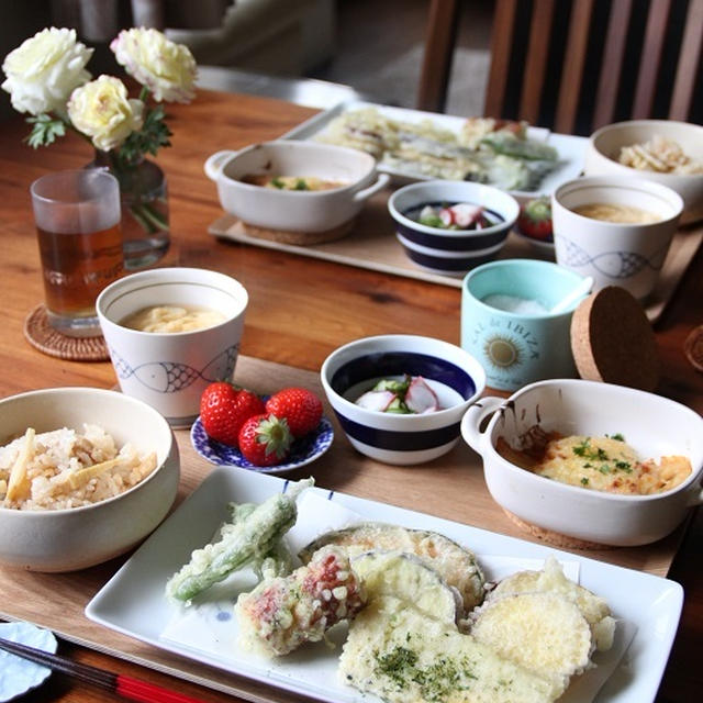 筍づくしの晩ごはん。
