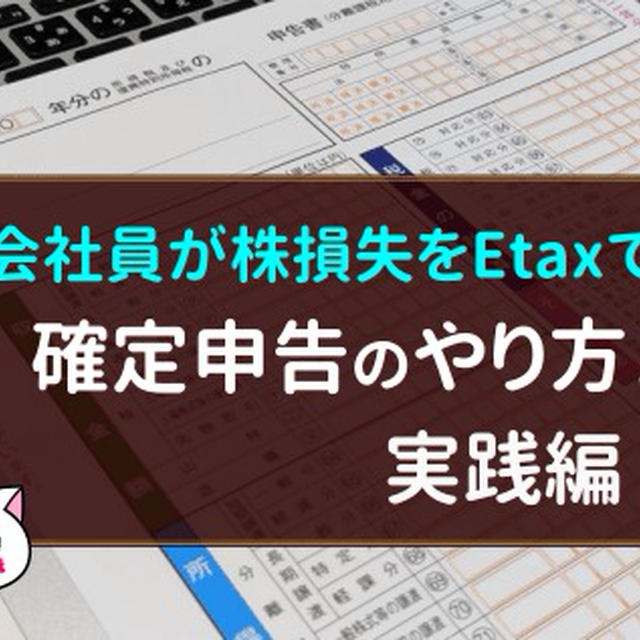 確定申告のやり方(Etax/会社員/株損失/ふるさと納税)【実践編】