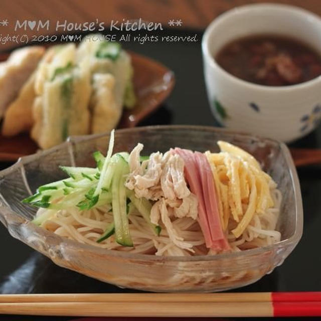 おもてなしは冷やしそうめん　☆　あまがし♪