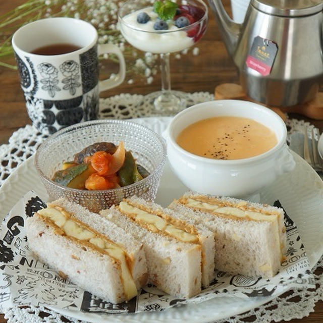 自家製パンでサンドイッチプレート