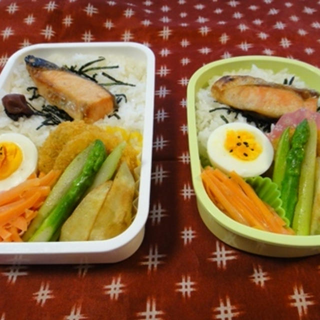 ９月２７日　鮭弁　～　メタボ＠ダーリン　＆　高２＠ガブ弁当