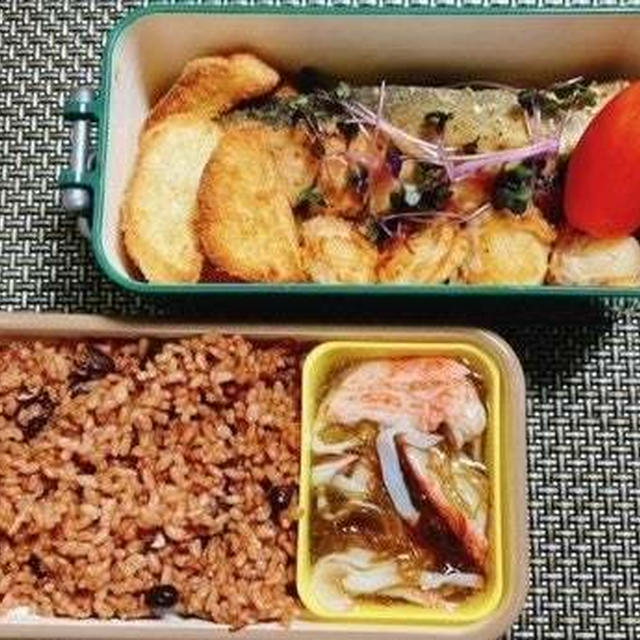 秋鮭のムニエル弁当・１人山歩き