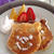 少し甘い朝ごはん『ヨーグルトパンケーキ』 ☆フルーツとクルミをたっぷり入れてね♪♪
