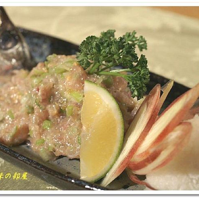 《絶品シリーズP-4》青梅で作る　鰺の葱味噌叩き他。居酒屋メニューde晩ご飯です。