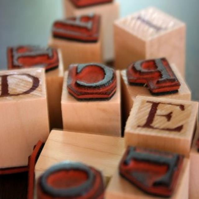 Alphabet Rubber Stampsアルファベットゴム版