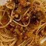 精進料理◎家庭で作れるおばんざい　大豆ミート料理　ミートソーススパゲッティ