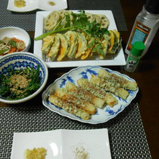 てんぷらを塩レモンで食べてみました！！