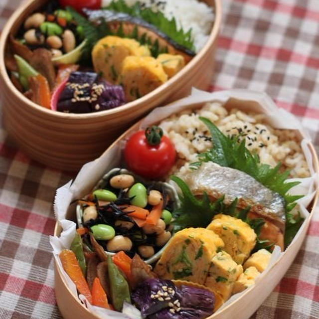 朝楽*弁当　☆　晩ご飯は息子のリクエスト♪