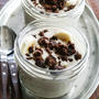 Vanilla Pudding with Banana and Brownie Crumblesバナナブラウニープディング